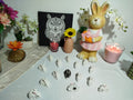 Handgefertigter Keramik Hasen Magnet – Glow in the Dark Osterdeko | Kühlschrankmagnet aus Keramik