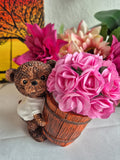 Handbemalter Teddybär Blumentopf aus Keramik – süße Deko & Geschenkidee 🧸🌸