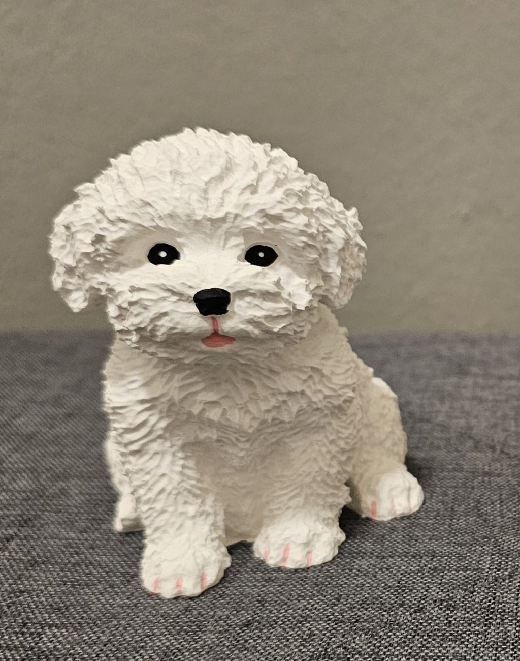 Handgemachte Bichon Hund Figur aus Keramik – Dekoration & Geschenkidee