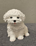 Handgemachte Bichon Hund Figur aus Keramik – Dekoration & Geschenkidee