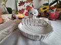 Handgemachtes Hunde Deko Set mit Tablett & LOVE Schriftzug – Elegante Keramik Geschenkidee für Hundeliebhaber