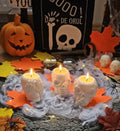 3er Set Totenkopf Duftkerzen – Halloween Deko aus Sojawachs