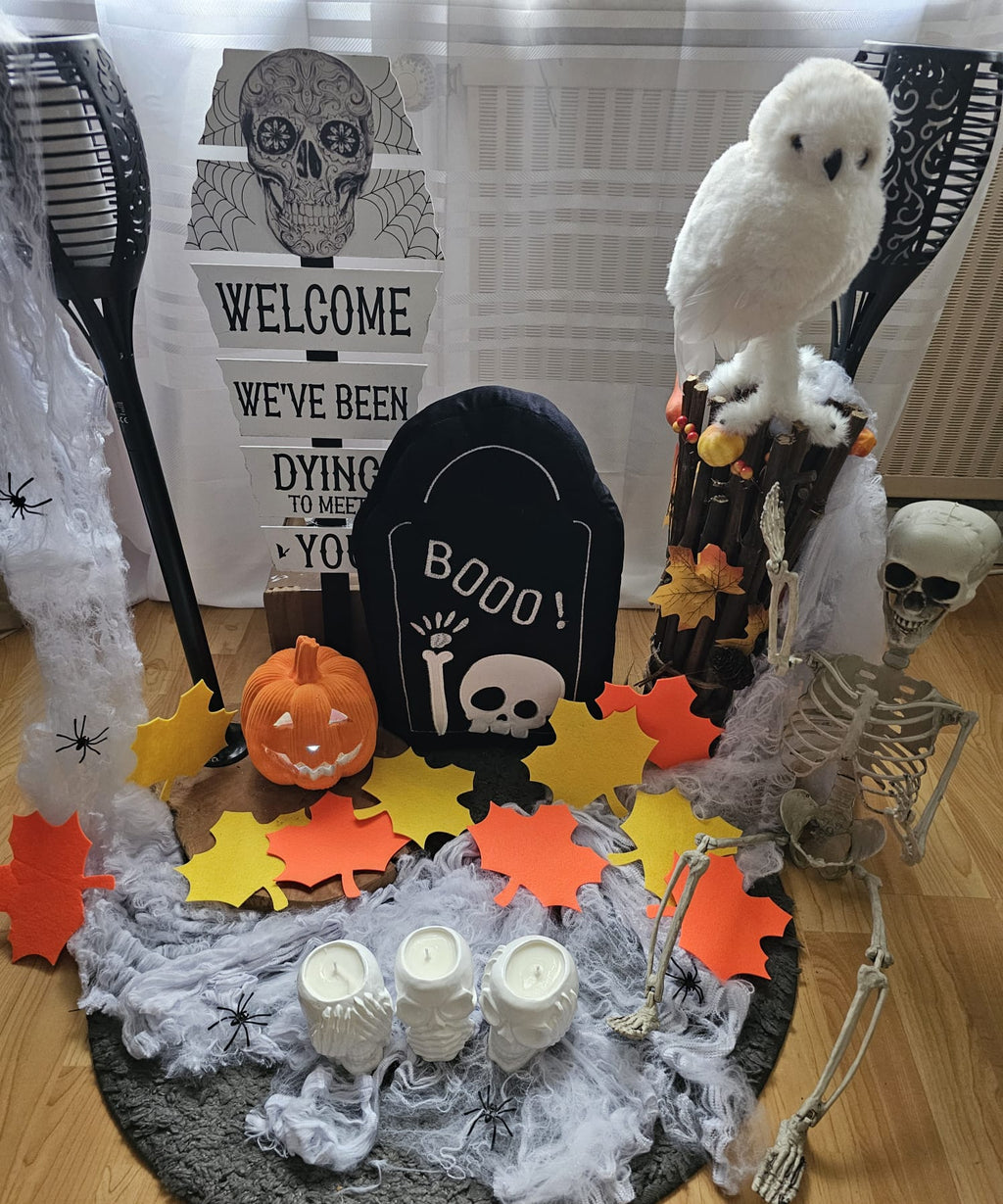 3er Set Totenkopf Duftkerzen – Halloween Deko aus Sojawachs