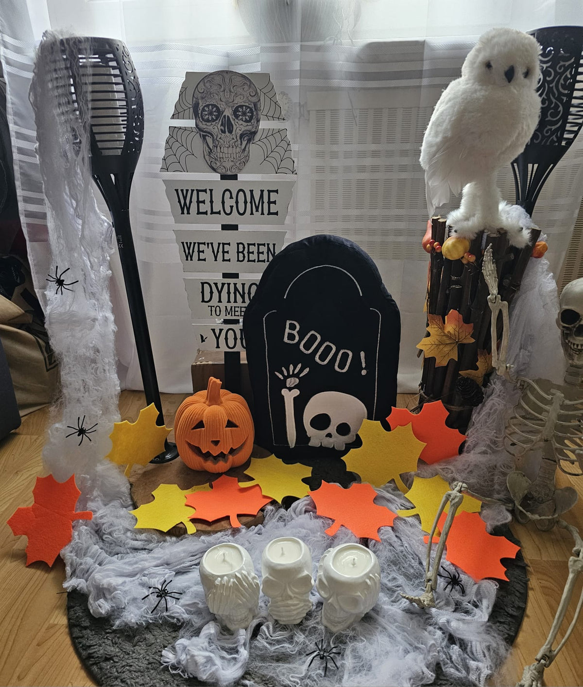 3er Set Totenkopf Duftkerzen – Halloween Deko aus Sojawachs