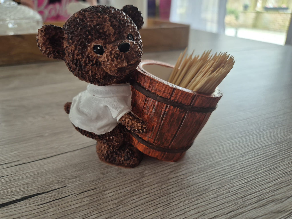 Handbemalter Teddybär Blumentopf aus Keramik – süße Deko & Geschenkidee 🧸🌸