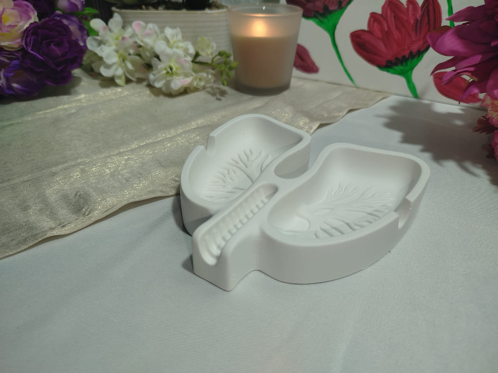 Keramik Lungen Aschenbecher Weiß – Minimalistische Deko Geschenk modern